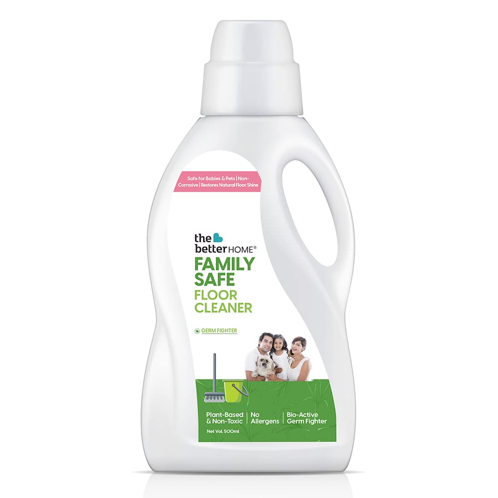 The Better Home Floor Cleaner Liquid 500ml | Non Toxic, Baby Safe & Pet Safe | Biodegradable & Eco Friendly | Natural Bio Active Dirt & Germ Removal | with Lemongrass and Neem | 500 ML Pack Of 1