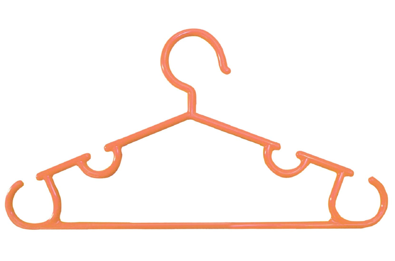 Kuber Industries Plastic 10 Pieces Baby Hanger Set for Wardrobe (Peach) -CTKTC039151