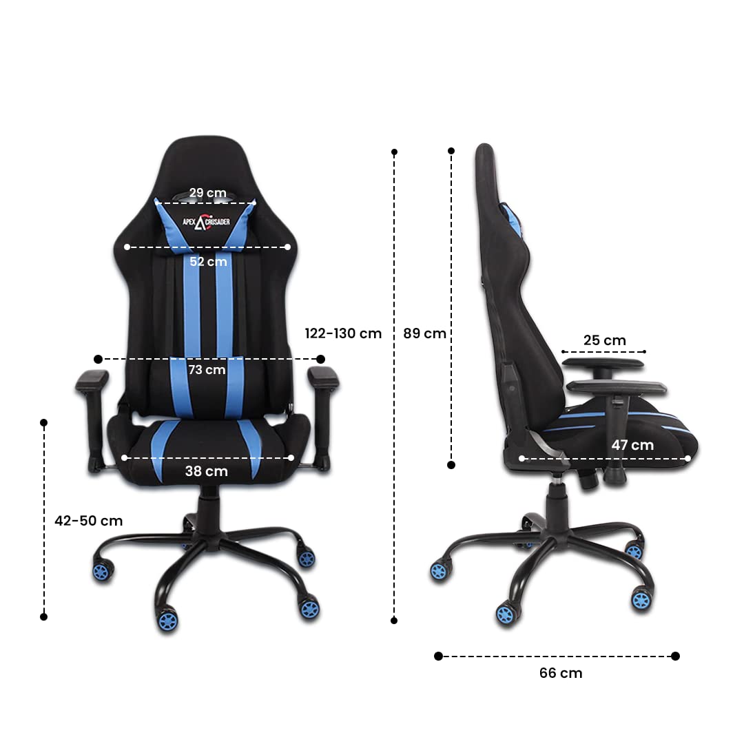 SAVYA HOME Apex Crusader X Blue Ergonomic Chair Chair for