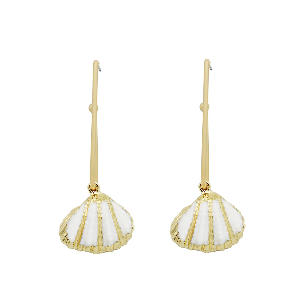 Joker & Witch Hera Shell Drop Gold Earrings for Women