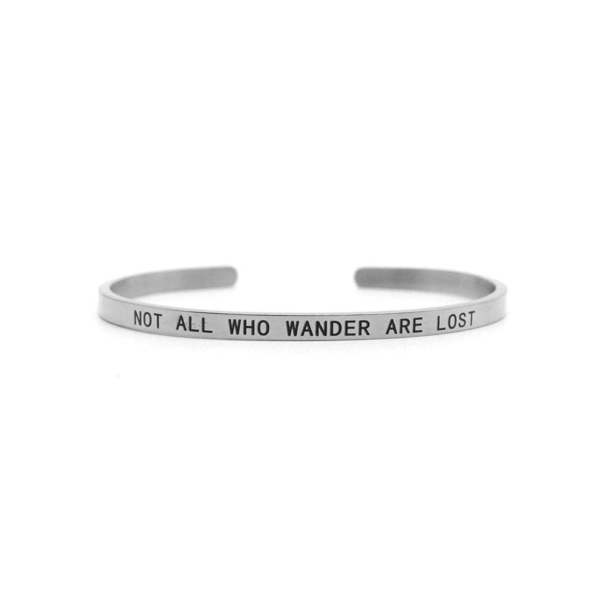 Joker & Witch Not All Who Wander are Lost Silver Mantra Band for Women