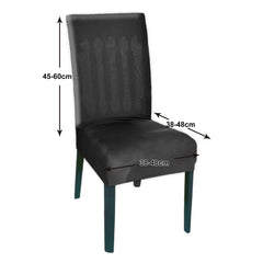 Kuber Industries Elastic Stretchable Polyster Chair Cover for Home, Office, Hotels, Wedding Banquet- Pack of 2 (Black)-50KM0969