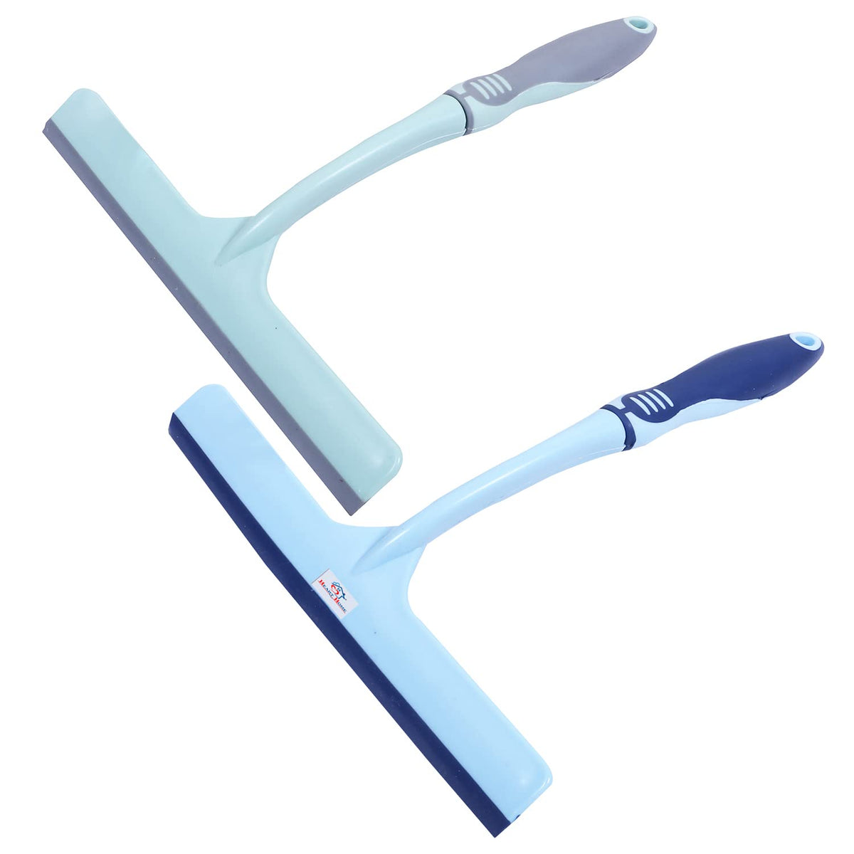 Heart Home Kitchen Wiper|Plastic Kitchen Slabs Wiper|Wiper for Cleaning Slabs with Detachable Handle|Ideal for Windows|Glass & Car Windshield|Pack of 2 (Multicolor)