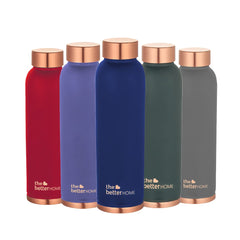 The Better Home 1000 Copper Water Bottle (900ml) | 100% Pure Copper Bottle | BPA Free & Non Toxic Water Bottle with Anti Oxidant Properties of Copper | Blue (Pack of 100)