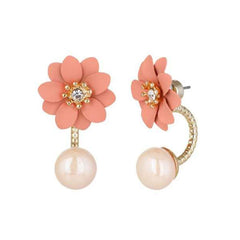 Yellow Chimes Stud Earrings for Women 4 Pair Combo Earrings Modern Style Latest Floral Pearl Studs Earrings Set For Women and Girls