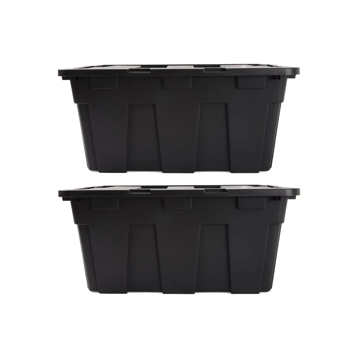 Anko 60L Heavy Duty Storage Container- Set of 2 |Multipurpose Plastic Storage Box with Lid|Leakproof & Dustproof Stackable Storage Organiser |35cm (H) x 63.5cm (W) x 43.5cm (D)- Black| Pack of 2