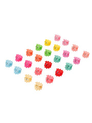 Melbees by Yellow Chimes Hair Clips for Girls Kids Hair Accessories for Girls Hair Claw Clips for Girls Kids Multicolor Floral Small Claw Clip 50 Pcs Mini Hair Claw Clips for Girls Baby's Clutchers for Hair