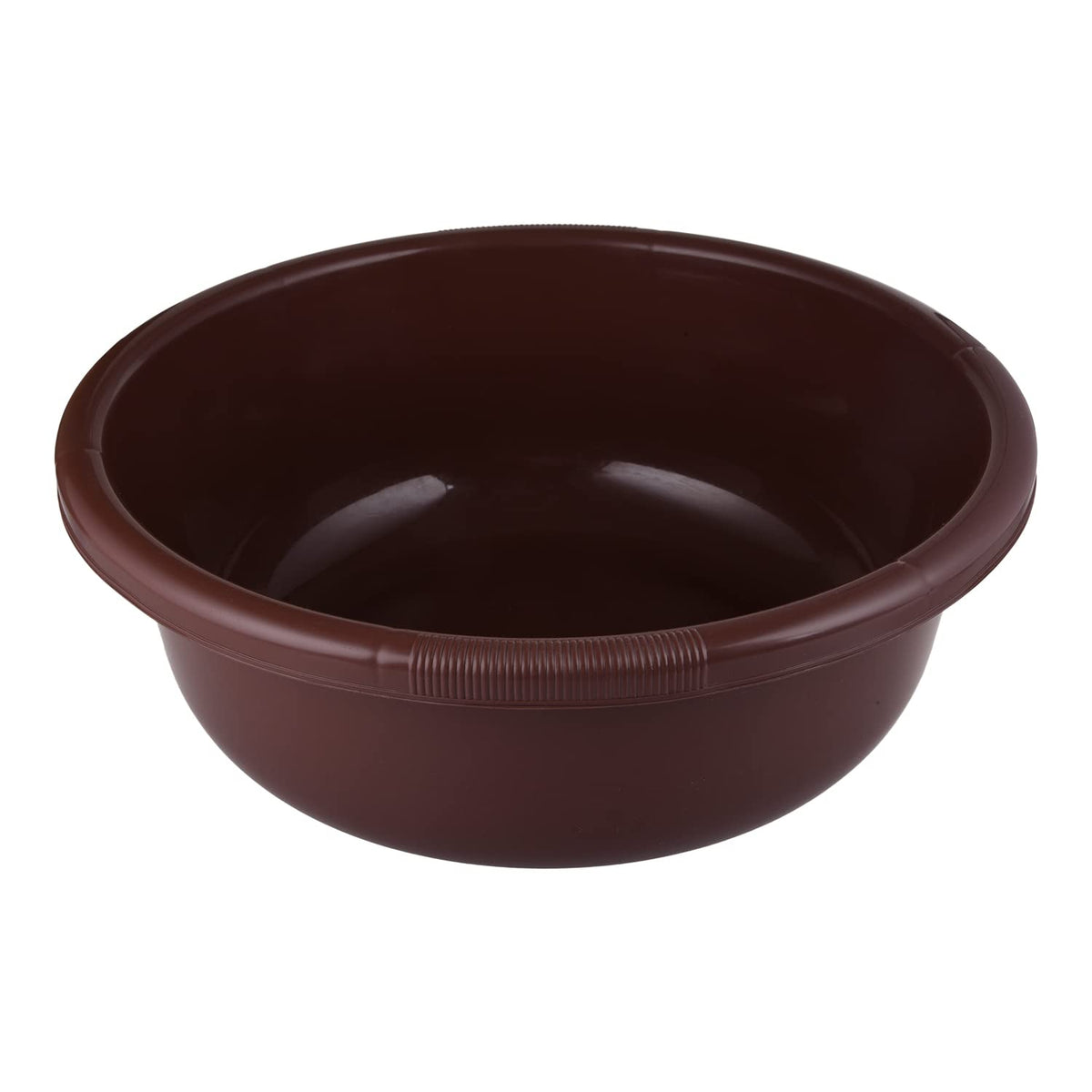 Kuber Industries Bath Tub|Versatile Plastic Utility Gaint Tub|Durable Deep Tub for Baby Bathing|Washing Clothes|Feeding Pan|26 Liter (Brown)