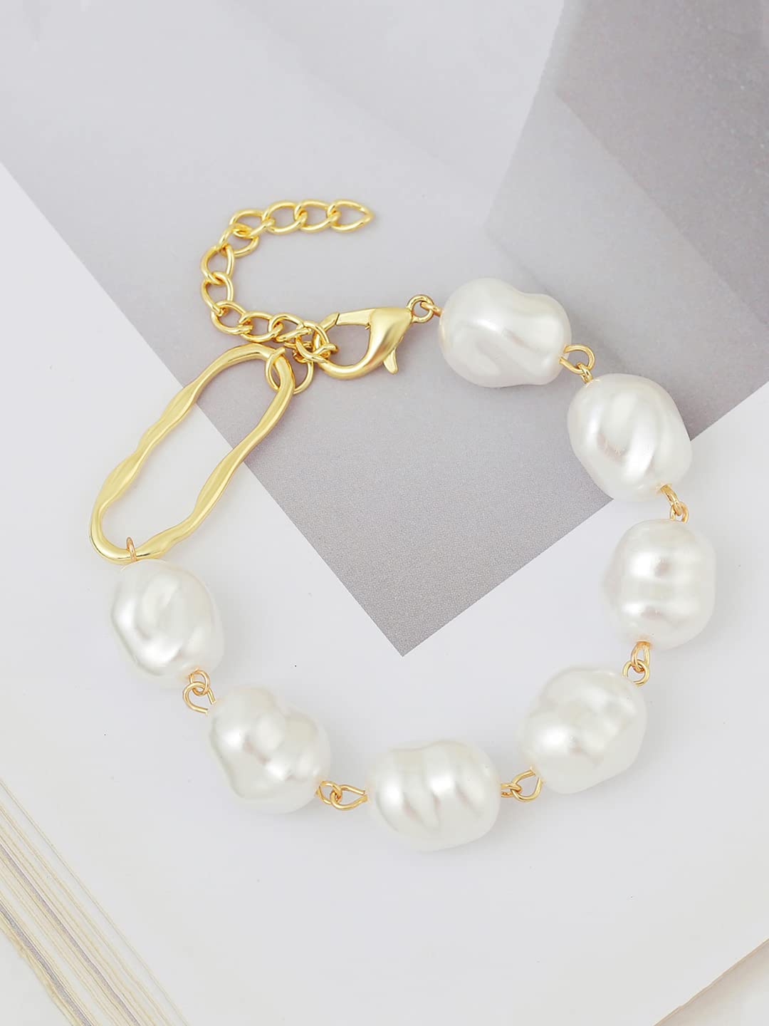 Yellow Chimes Pearl Bracelet for Women Pearl Crystal Multi-Layer –  YellowChimes