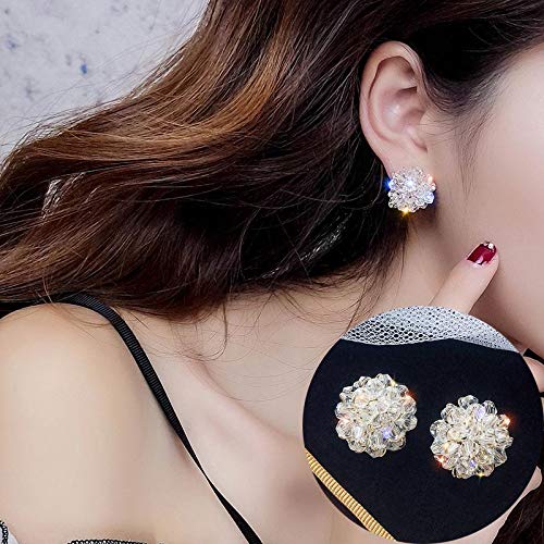 Yellow Chimes Latest Collection Sparkling Crystal Bunch Stud Earrings For Women and Girls