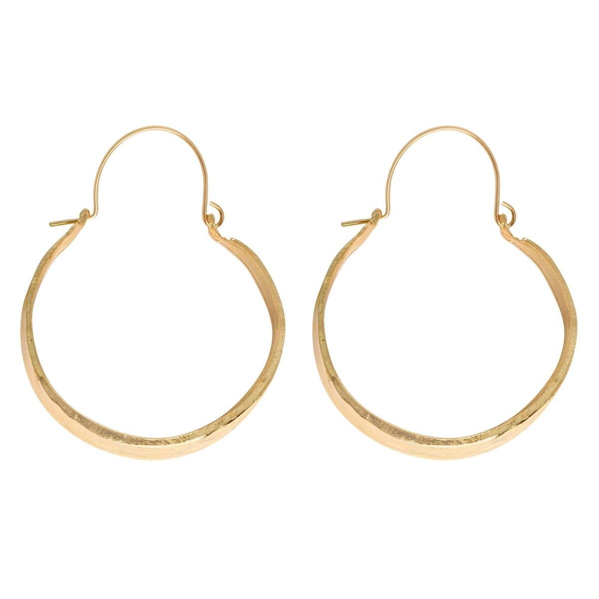 Joker & Witch Hammered Gold Bold Hoops for Women