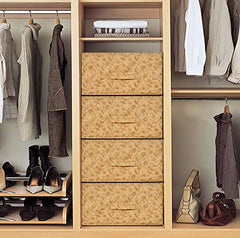 Kuber Industries Drawer Storage and Cloth Organizer, (Beige, Standard Size - 11.41 x 16.53 x 8.66 inches)