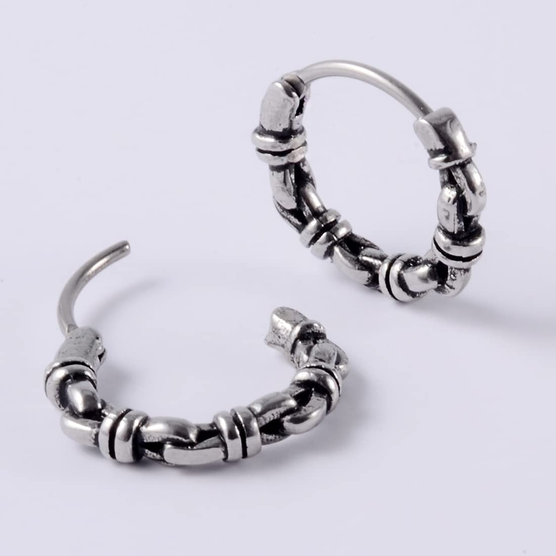 16mm 0.62 Sterling Silver Hoop Earrings With Ball, Gifts for Her, Bali Hoop  Earrings,hand Made Hoops, Bali Earrings, Boho Earring BFV200 - Etsy