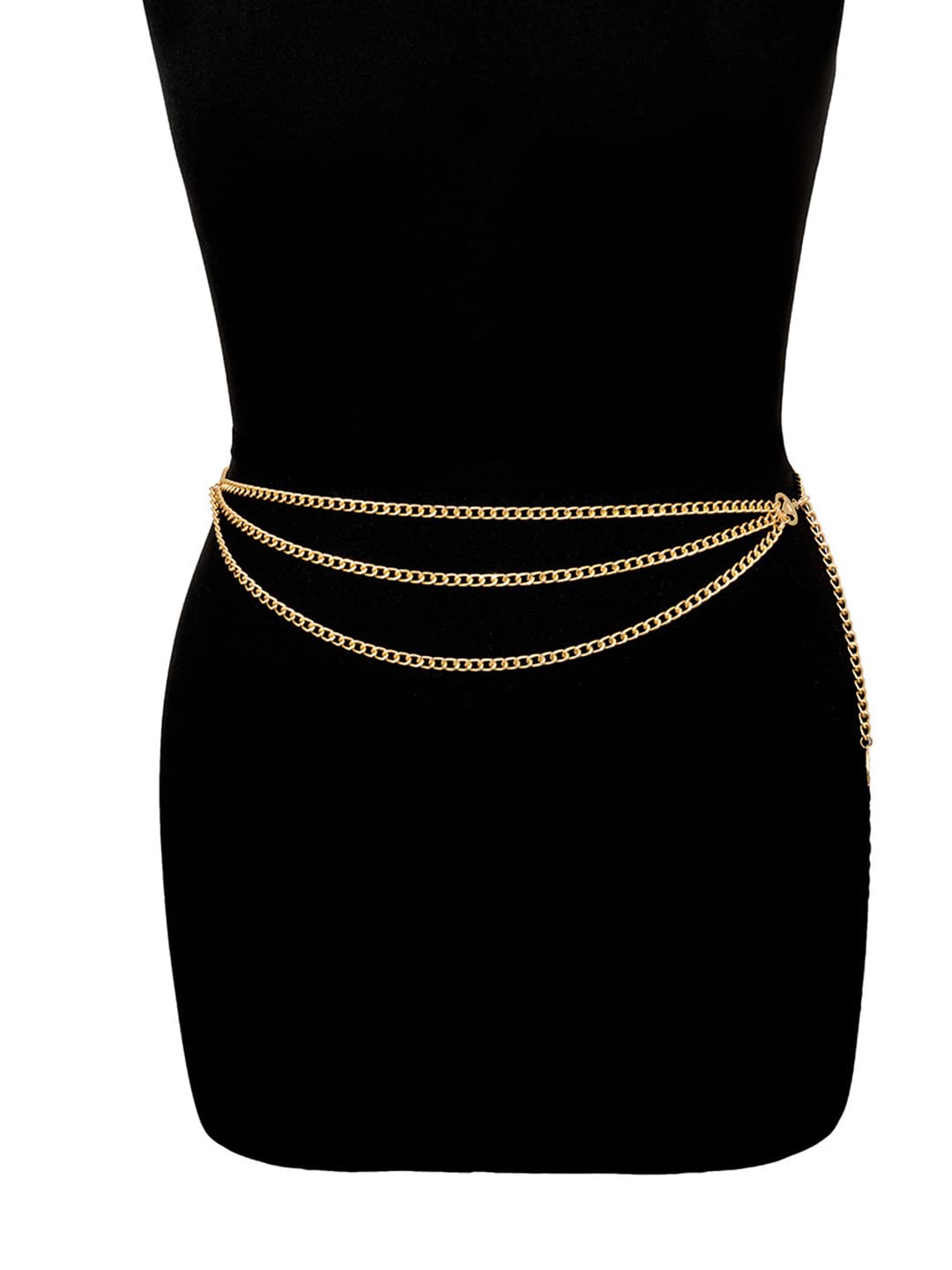 Triple Waist Chain Belt Yellow Chimes Waist Chain For Women Gold