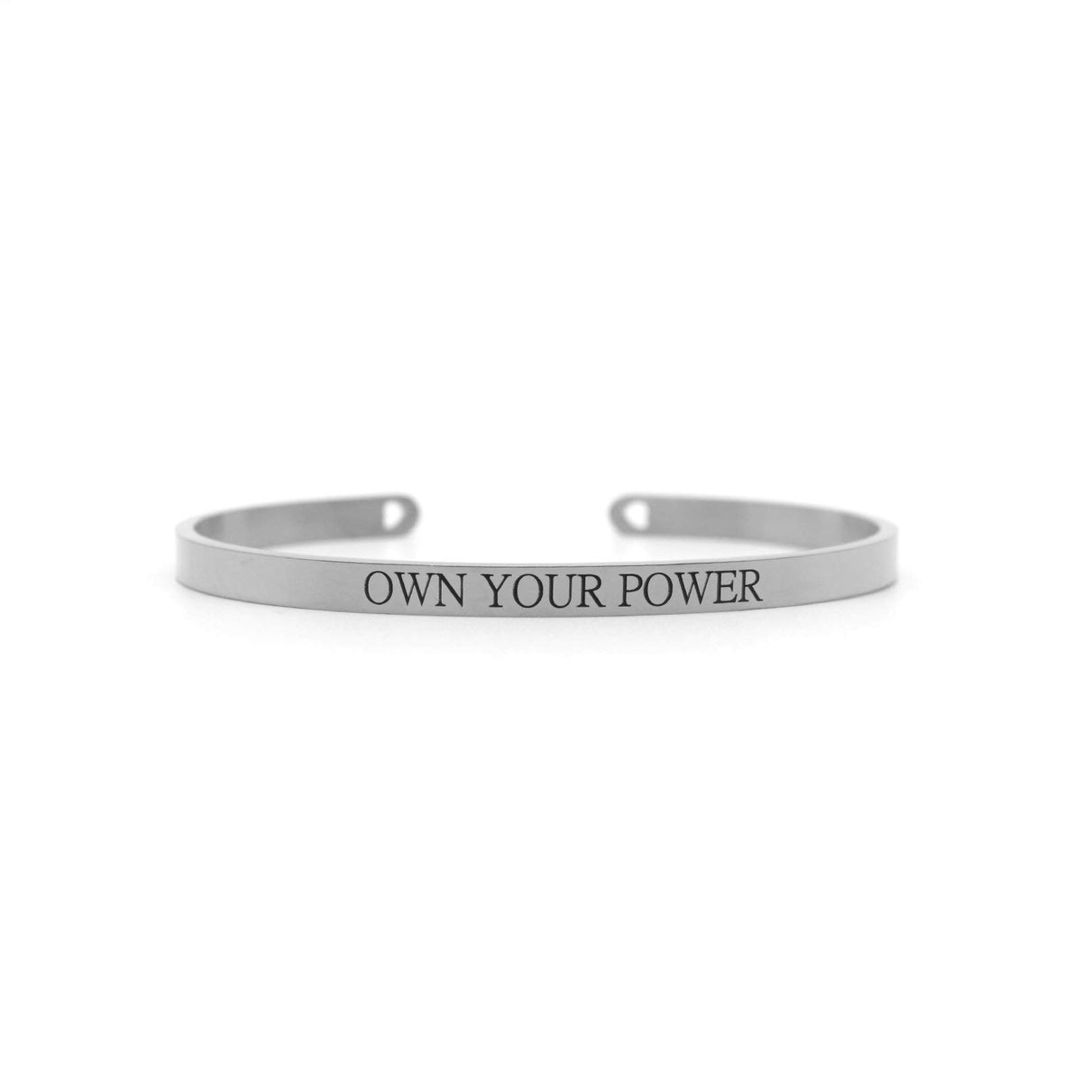 OWN Your Power Silver Mantra Band