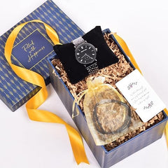 Yellow Chimes Gift Set for Men | Combo of Bracelet and Watche | Birthday Gift, Anniversary Gift, Valentine Gift, Christmas Gift, Secret Santa Gifts