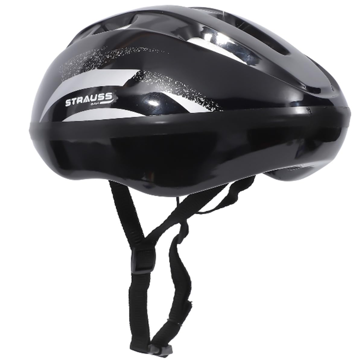 Strauss ArmorX Cycling Helmet | Light Weight with Superior Ventilation | Mountain, Road Bike & Skating Helmet with Premium EPS Foam Lining | Ideal for Adults and Kids, (Black)