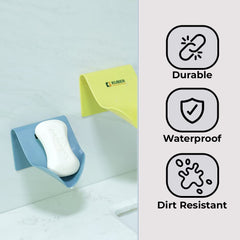 Homestic Hanging Soap Holder for Bathroom|Premium PP Material|Decorative Soap Stand with Unique Drainage Design Premium Bathroom Accessories|Pack of 3|E101|Multicolor
