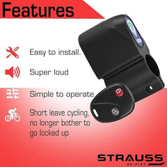 Strauss Bicycle Wireless Security Alarm Lock Pack of 50