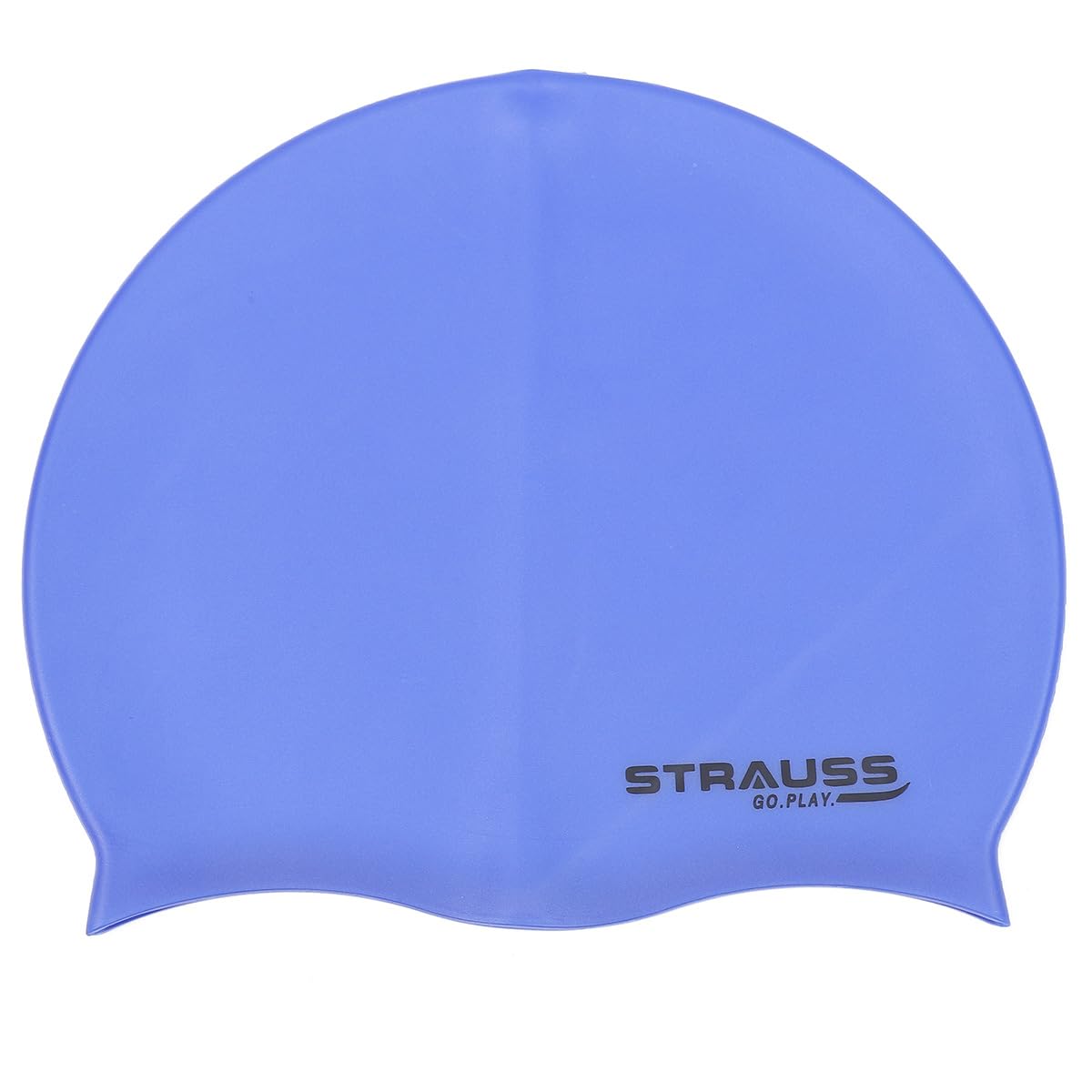 Strauss Swimming Cap | Keeps Hair Clean with Ear Protector | Suitable for Long and Short Hair | Swimming Head Cap with Breathable Fabric | Waterproof Swim Cap for Adult, Woman and Men,(Blue)