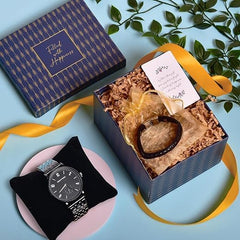 Yellow Chimes Gift Set for Men | Combo of Bracelet and Watche | Birthday Gift, Anniversary Gift, Valentine Gift, Christmas Gift, Secret Santa Gifts