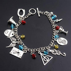 Yellow Chimes Hollywood Merchandise Oxidized Silver Charms Bracelet for Girl