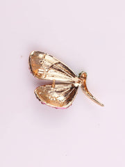 Yellow Chimes Brooch for Women Butterfly Shaped Brooch Fashionable Brooch for Girls and Women (Multicolor-3)