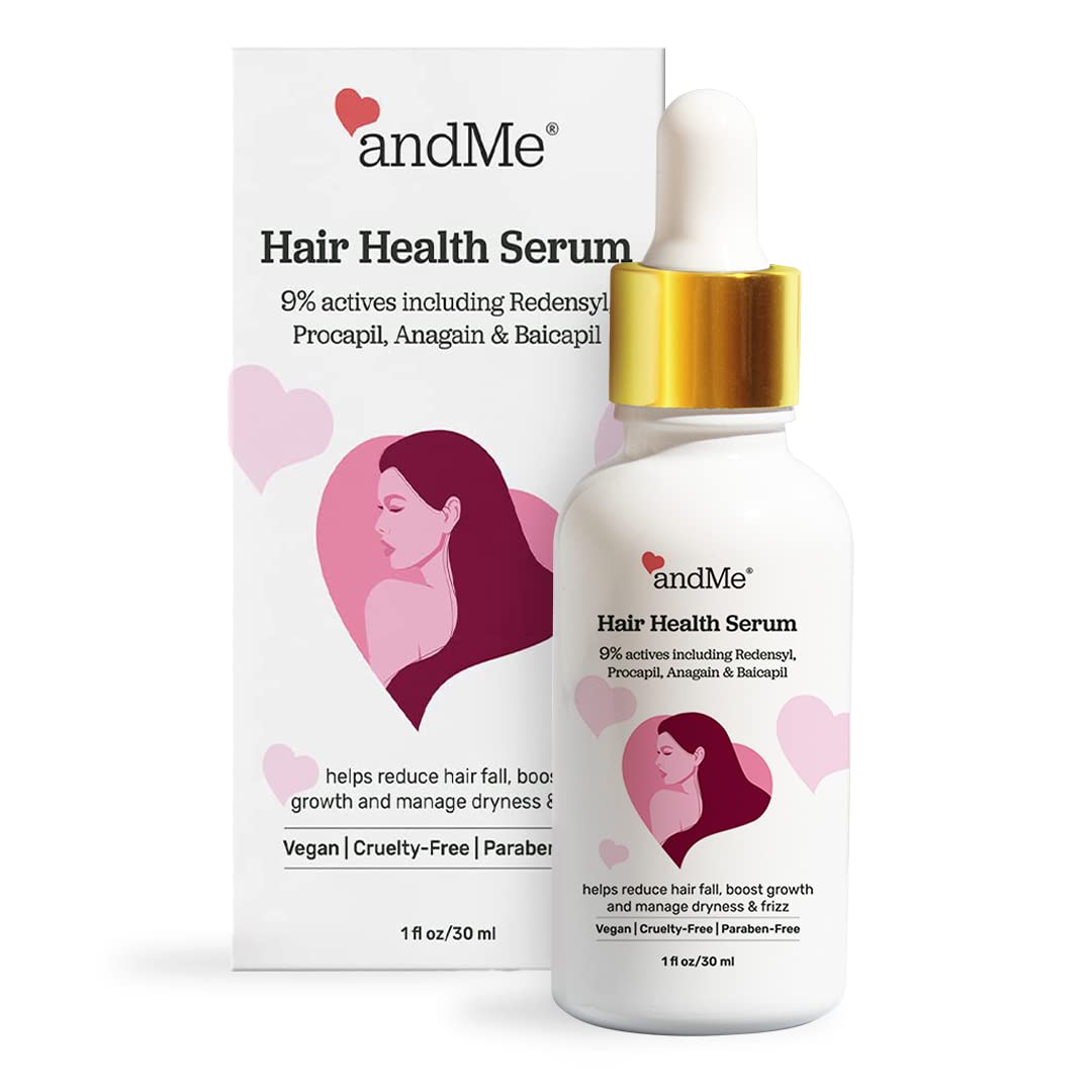 andMe Hair Serum | Controls Hair Fall and Dryness & Frizziness | Makes Hair Smooth, thick & Increases Growth | Dermat Tested | Paraben & Vegan Free | 30ML
