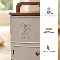Buy Canny onion storage barrel with wooden lid Online - Ellementry