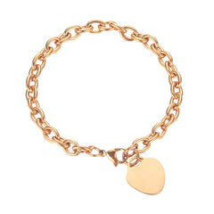 Yellow Chimes Bracelet for Women and Girls Fashion Rosegold Heart Bracelets for Women | Rose Gold Plated Heart Charms Bracelet | Birthday Gift For Girls and Women Anniversary Gift for Wife