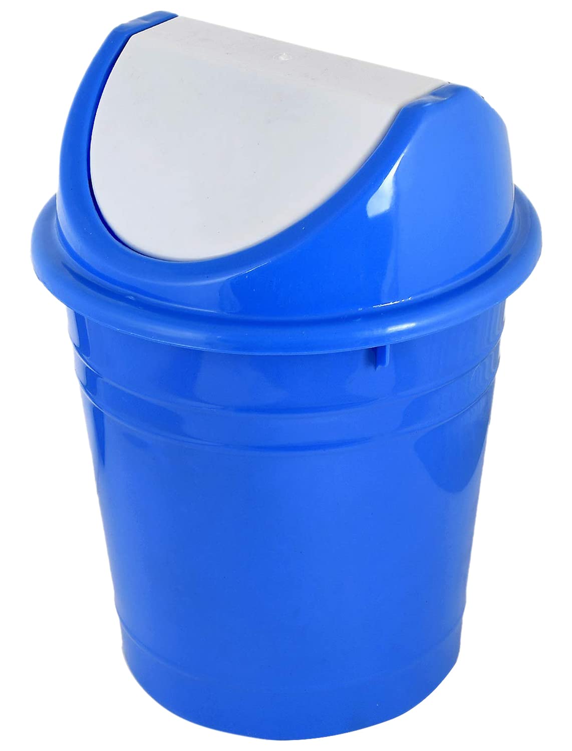 Fun Homes Plastic Dustbin/Wastebin With Swing Lid, 10 Liter (Blue)-47FH0865