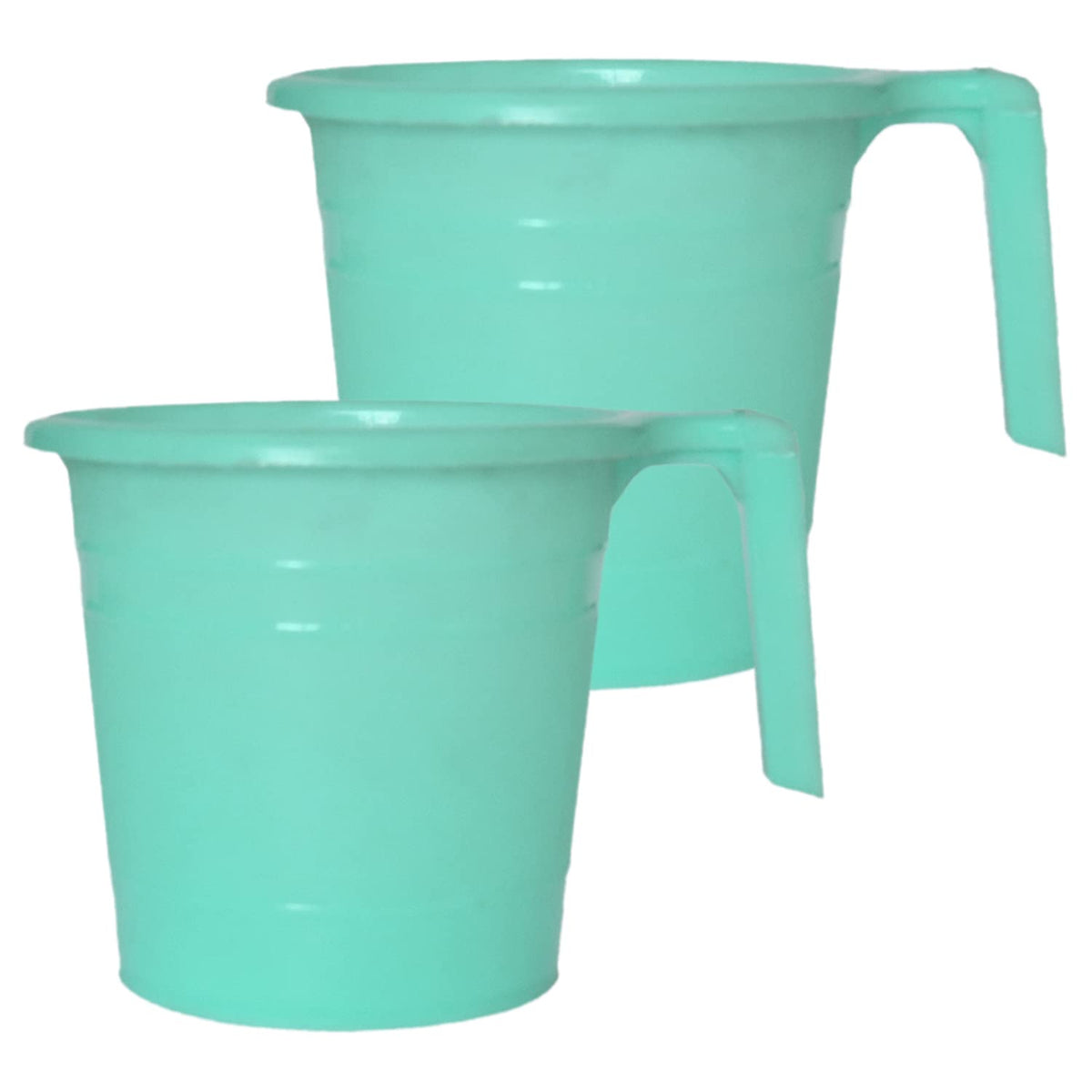 Kuber Industries Plastic Bathroom Mug, 2 Litre- Pack of 2 (Green)-50KM0861