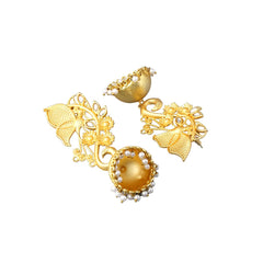 Yellow Chimes Jhumka Earrings for Women Gold Plated Matte Finish Traditional Jhumka Jhumki Earrings for Women and Girls