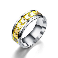 Yellow Chimes Butterfly Signet Unique Carbon Fibre Titanium Steel Never Fading Butterfly Ring for Women and Girls