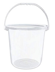 Kuber Industries Bucket for Bathroom|Bucket 16 LTR|Plastic Bucket Fot Bathroom, Kitchen (White)