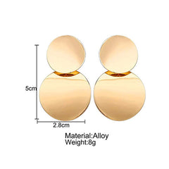 Yellow Chimes Latest Trand Geometric Triangle Round Stylish Gold Plated Party Wear Stud Earrings For Women and Girl"s