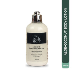 The Bath Store Aloe Butter & Coconut Butter Body Lotion - Nourishing | Moisturizer | Smooth Skin (200ml)