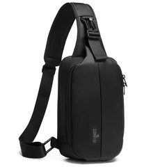 THE CLOWNFISH Anti-theft Water Resistant Crossbody Sling Bag Shoulder Chest Pack (Black)