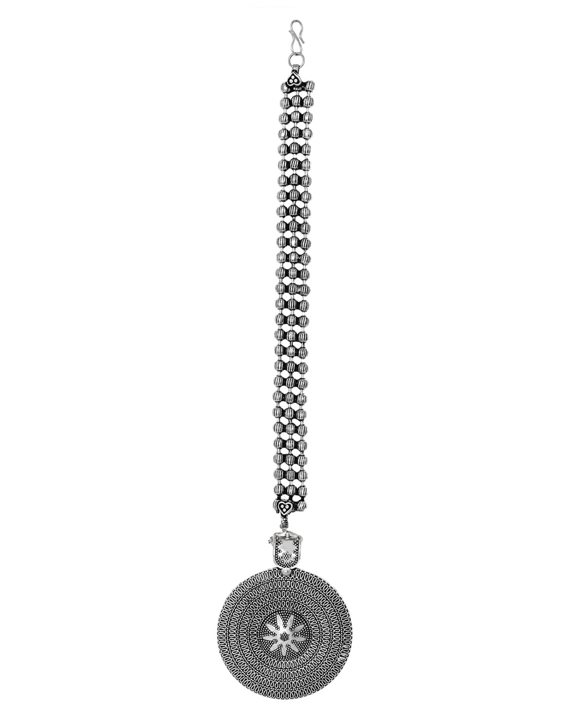 Teejh Miraya Silver Oxidised Maang Tika For Women