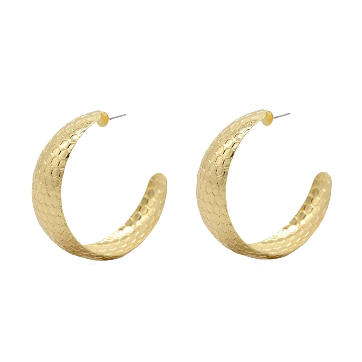 Joker & Witch Crescent Gold Hoops for Women