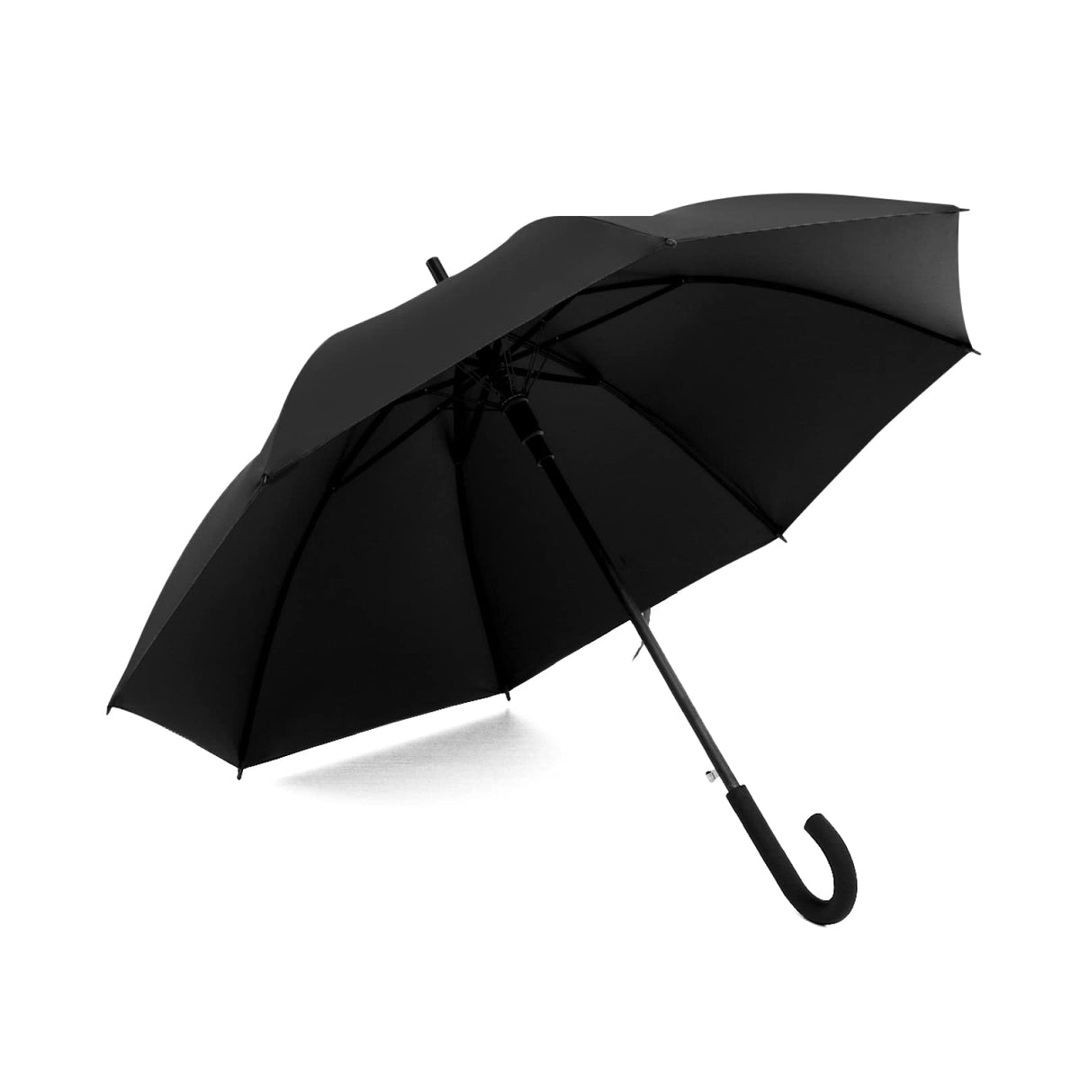 ABSORBIA Big Straight and Stick Umbrella for rain, Windproof, Waterproof and UV Coated, Open Diameter 105cm Double Layer Umbrella With Cover in Black Colour………