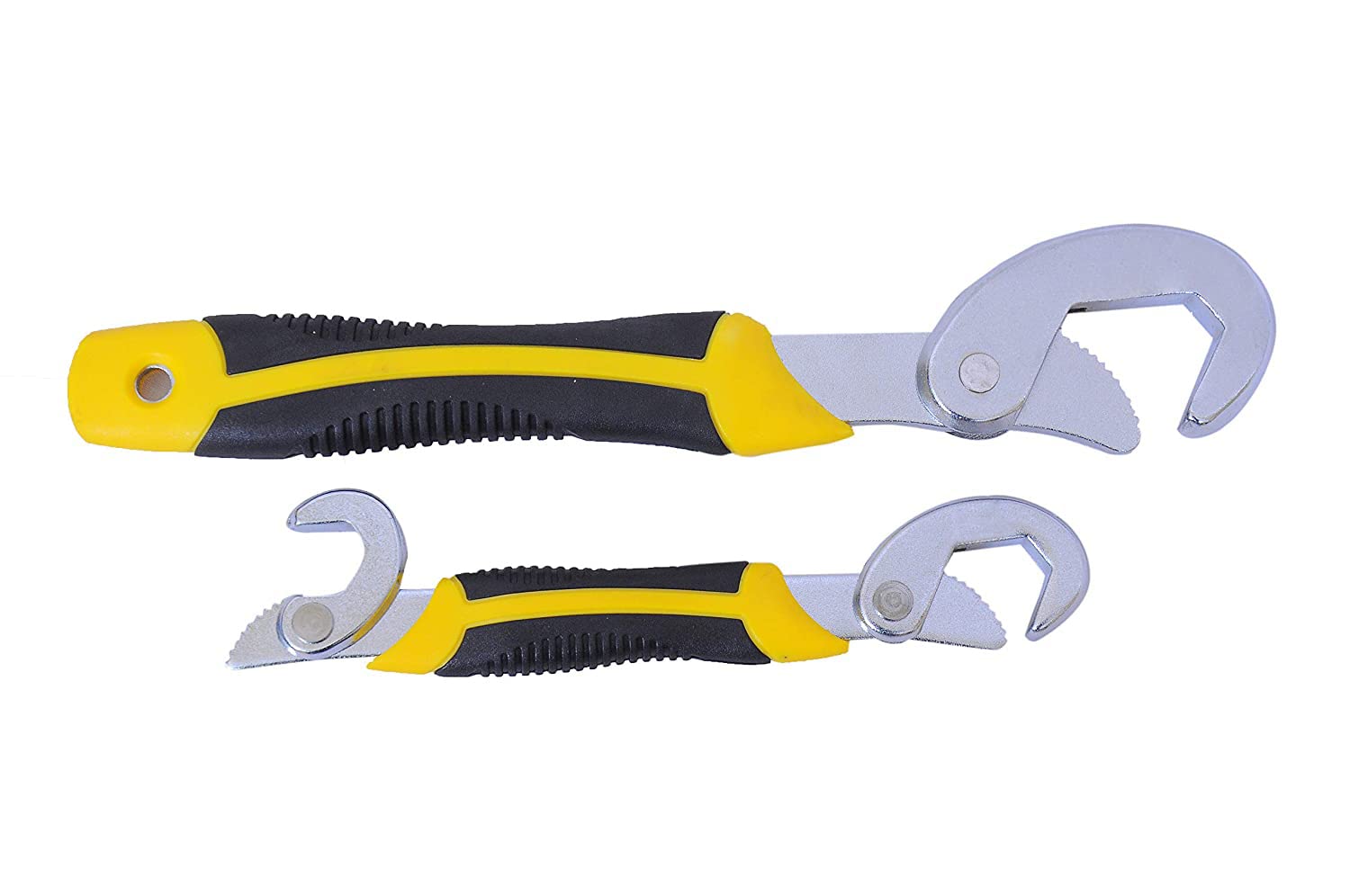 Cheston Spanner Tool Set Stainless Steel Universal Multi Function Wrench Spanner Set Tools Snap N Grip Tool Spanner (9-32 mm) Works, Hand Tools (Set of 2 Piece), Yellow,Large