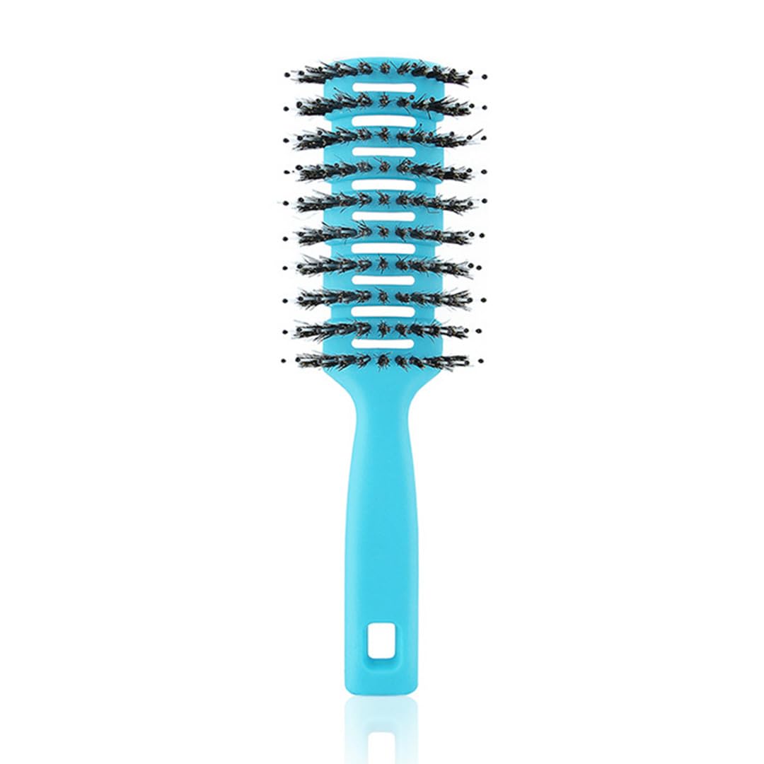 UMAI Round Vented Hair Brush Blue | Comb For Men and Women | Quick Drying Pain Free Detangling | Hair comb | 1 Pack.