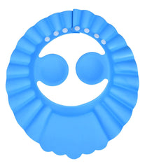 Kuber Industries Soft Adjustable Visor Hat Safe Shampoo Shower Bathing Protection Bath Cap for Toddler, Baby, Kids, Children-Pack of 2 (Blue)-HS_38_KUBMART21343