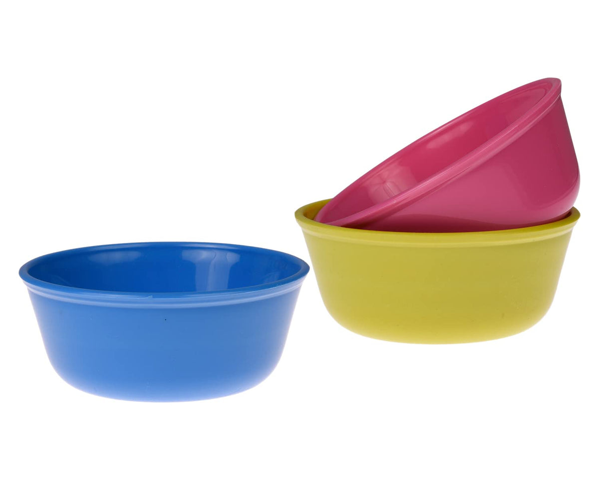 Kuber Industries Bowls|Plastic Dishwasher Safe Bowl|Serving Bowls|Bowls for Kitchen|Microwave Safe Bowls for Salad|Soup|Pasta|500 ML|Pack of 3 (Multicolor)