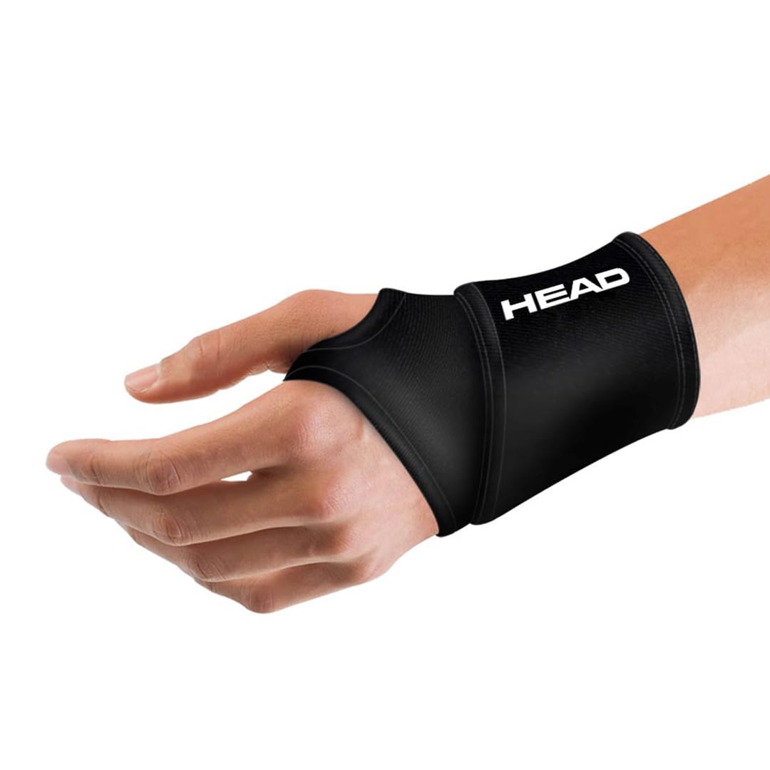 HEAD Wrist Support Brace with Thumb Loop for Wrist Pain Relief, Neoprene Quality, Black, Free Size