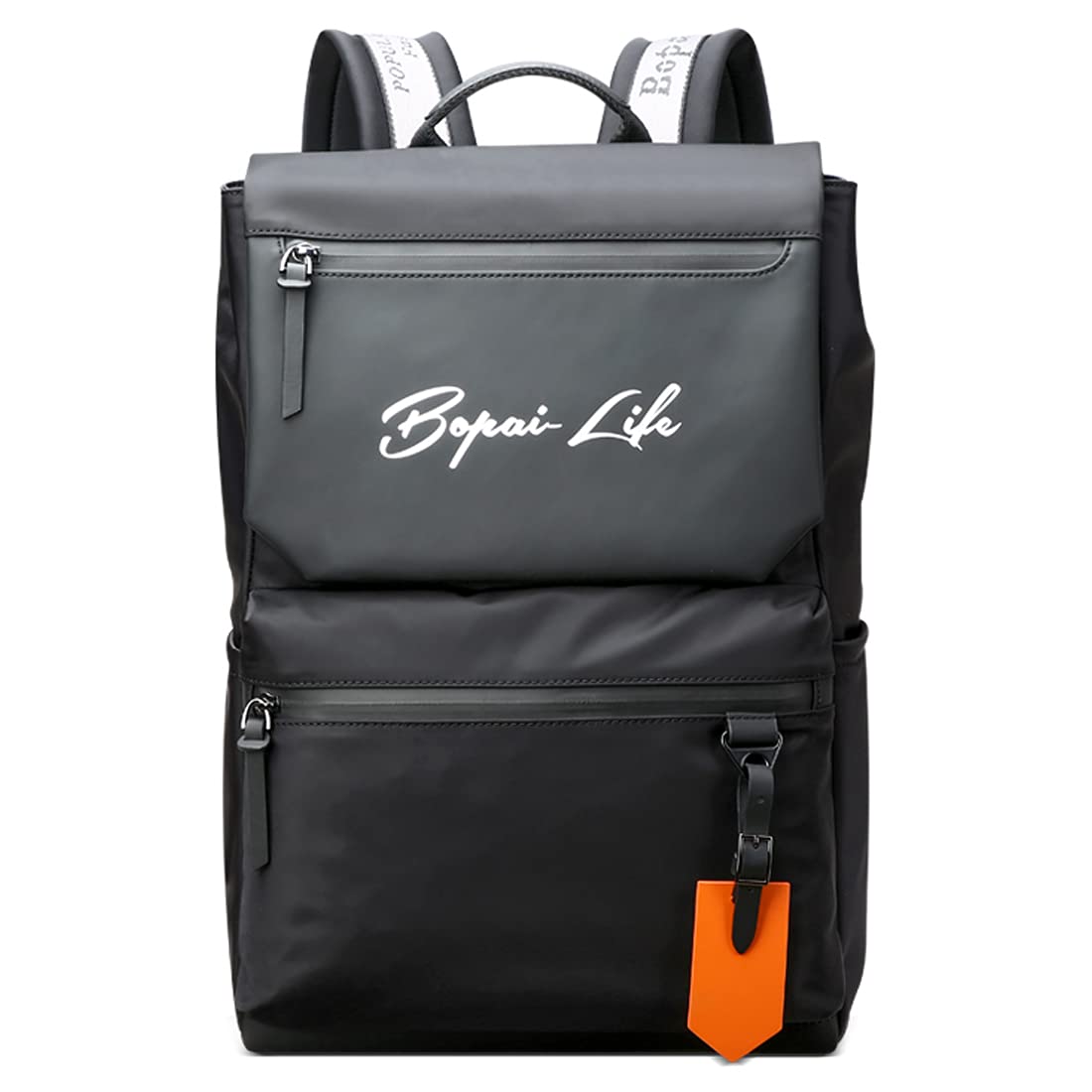 BOPAI Anti Theft Nylon Travel Laptop Backpack (Black)