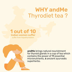 andMe Thyroid Tea for Hypothyroidism- Restore healthy T3, T4 levels, Manages Weight, stress and sleep, Green Tea and Multivitamins (Thyroid Tea, Pack of 2, 60 Tea Bags, 150 gms