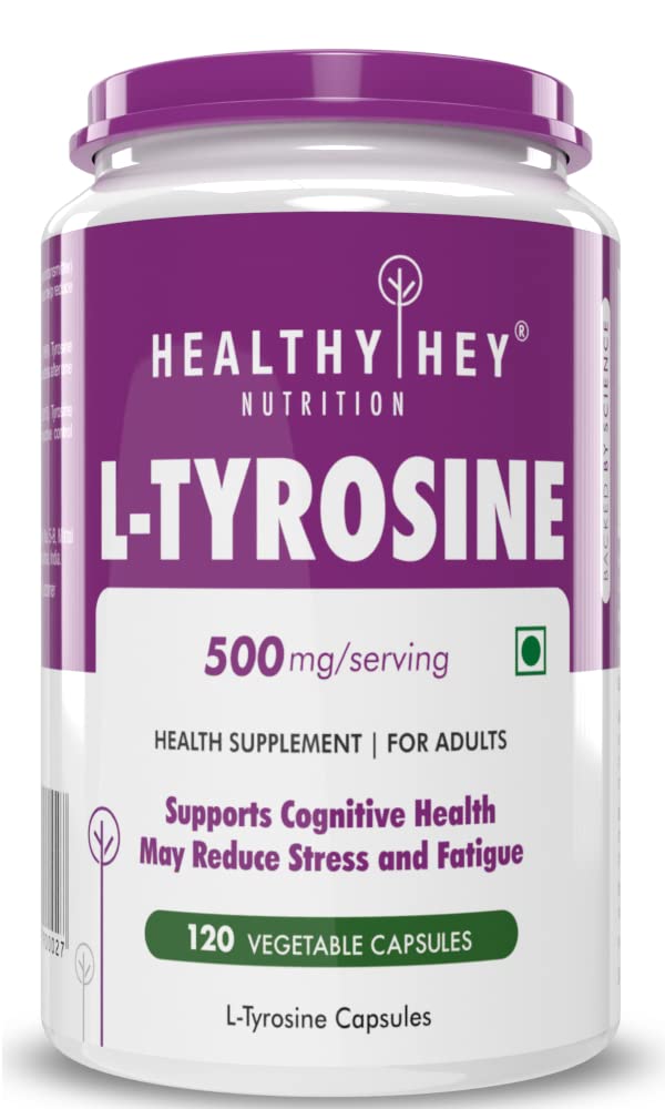 HealthyHey Nutrition L-Tyrosine -Pack of 120 Capsules