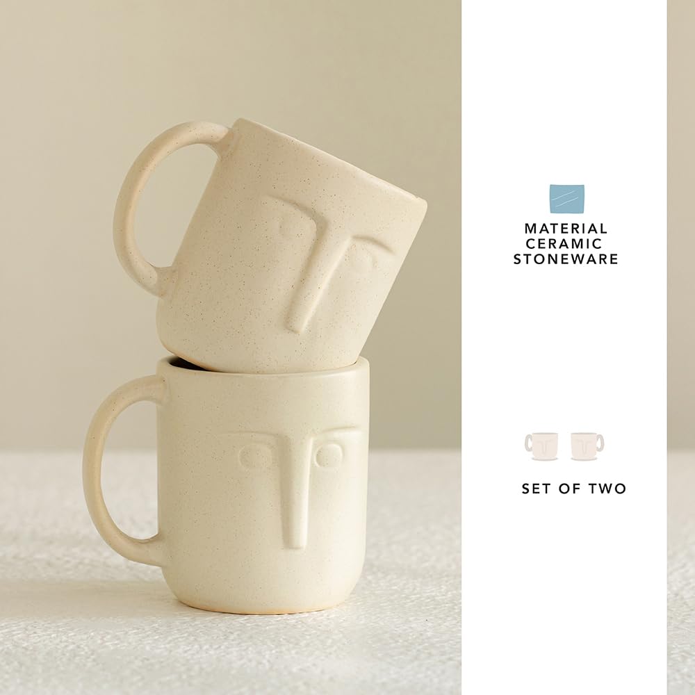 Buy Moai ceramic coffee mug set of 2 Online - Ellementry